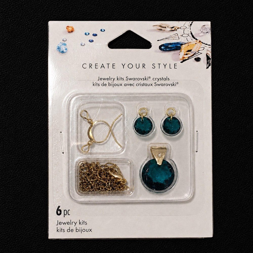 Swarovski Create Your Style Jewelry Kit Emerald Green Crystals 6pc Set 30062529